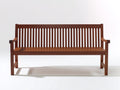 Banc de jardin - Bois - 180x60x90 cm - Brun acajou - Style classique à lattes fines