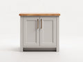 Buffet - Panneaux de bois - 90x45x90 cm - Grège-Bois naturel - Style moderne
