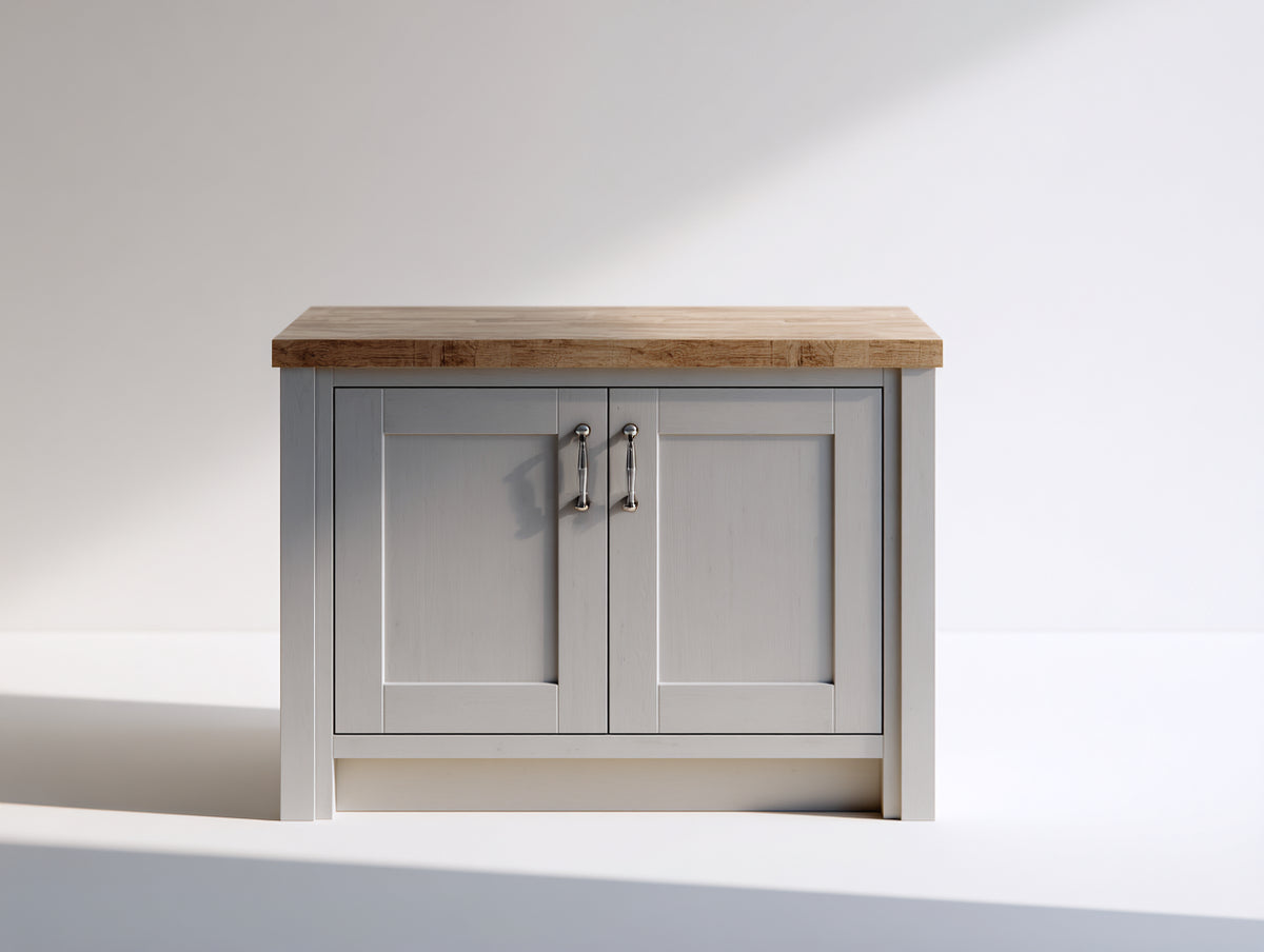 Buffet - Panneaux de bois - 100x45x85 cm - Gris clair-Bois naturel - Style moderne