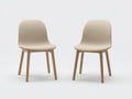 Chaise de salle à manger - Tissu-Bois - 49x53x83 cm - Beige-Bois naturel - Style scandinave