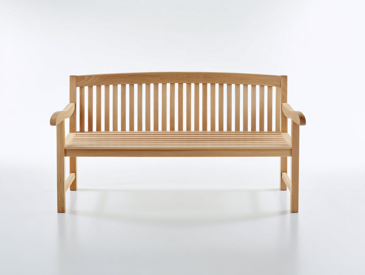 Banc de jardin - Bois - 150x60x90 cm - Bois naturel - Style classique à lattes