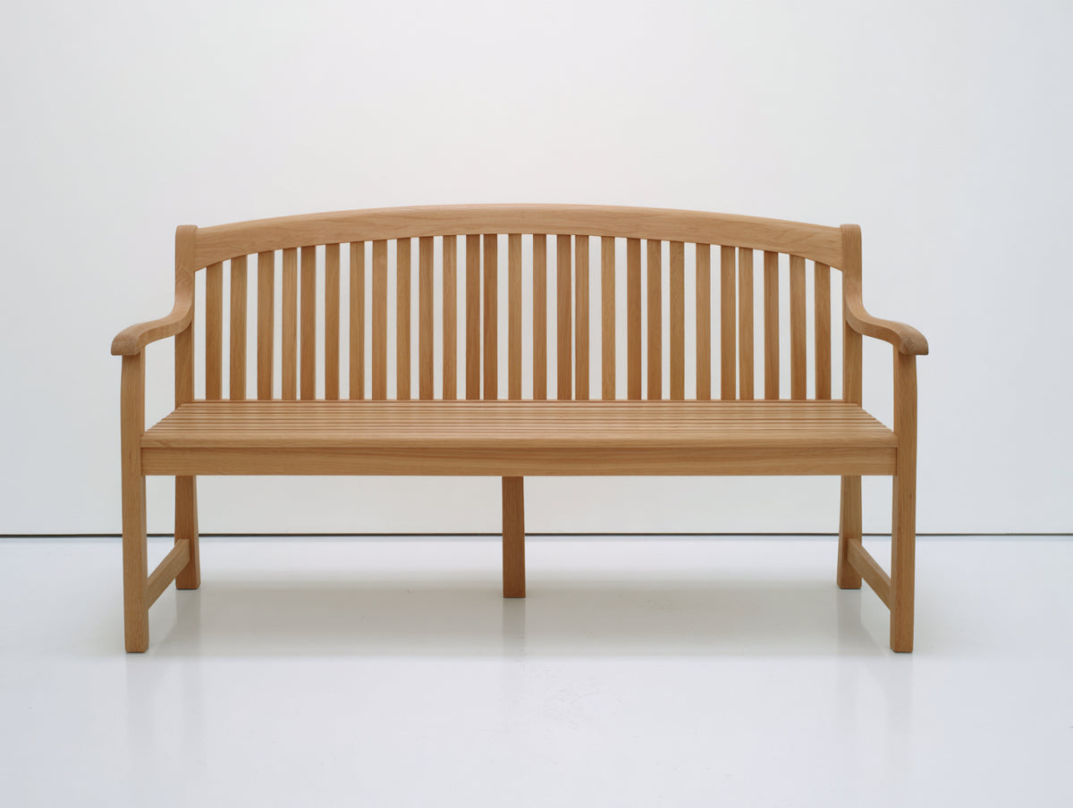 Banc de jardin - Bois - 150x60x90 cm - Marron clair - Style classique à lattes
